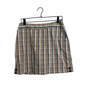 Lija Tan Plaid Athletic Skort‎ Size 8